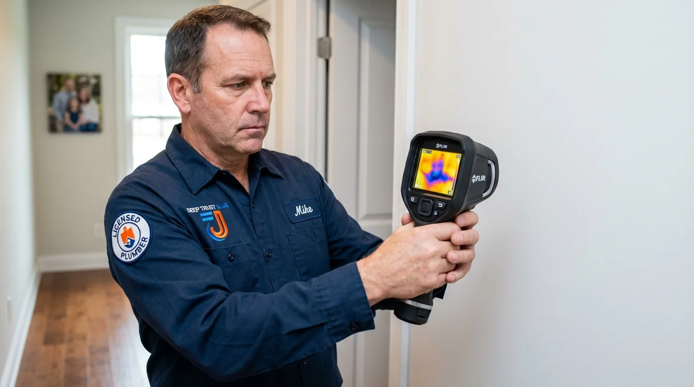 Thermal imaging leak detection by Johns Plumbing LLC in Orwell